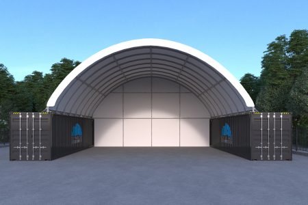40 x 40ft Container Dome (12 X 12M) Incl Back Wall