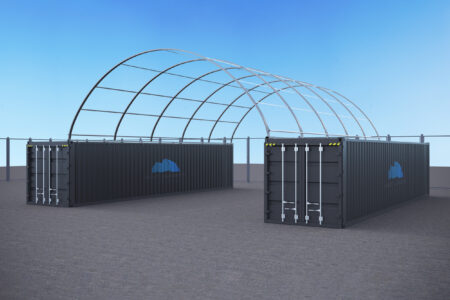 30 x 40FT SQUARE TUBE DOME (9 x 12M) INCL BACK WALL