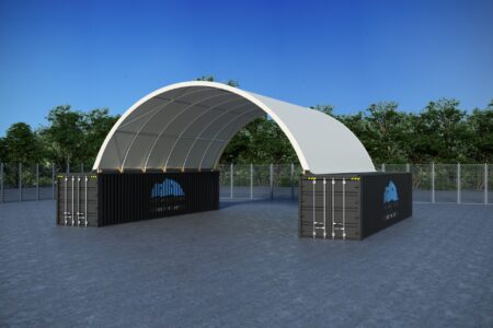 40ft 12m shipping container dome shelter