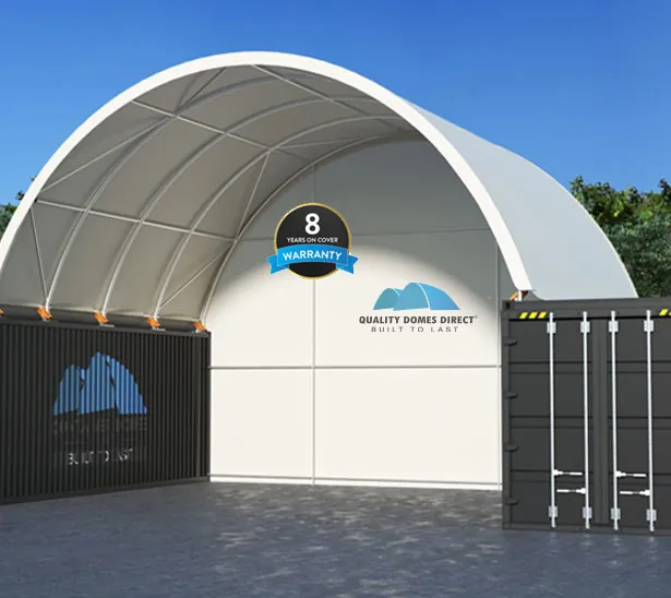 quality domes direct back/end walls for shipping container dome shelters